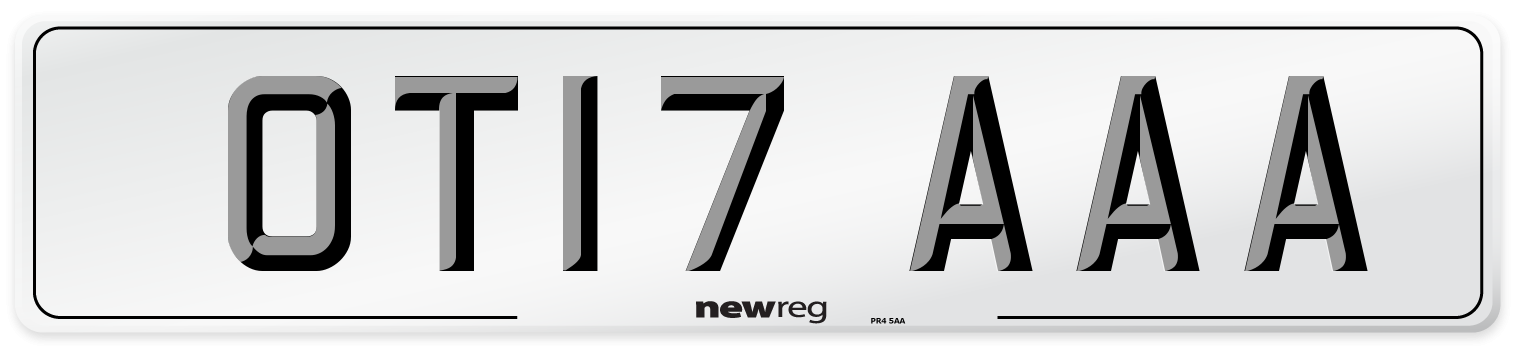 OT17 AAA Number Plate from New Reg